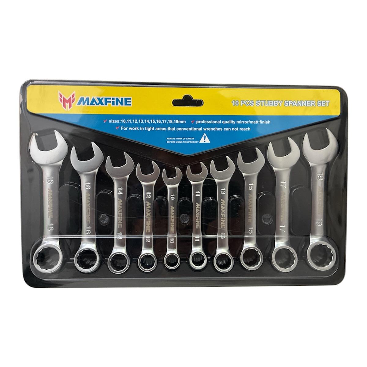 Llaves enanas o cortas x 10 piezas (10 mm - 19 mm)