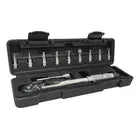 Torquímetro de 1/4 (5 a 25 Newton Metros) con accesorios