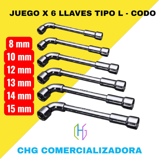 Llaves Codo Tipo L Por 6 Unidades