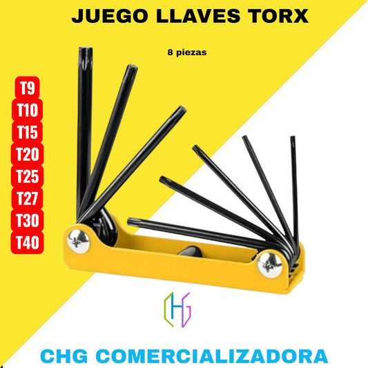 Llaves Torx Tipo Navaja x 8 Piezas Marca Pretul