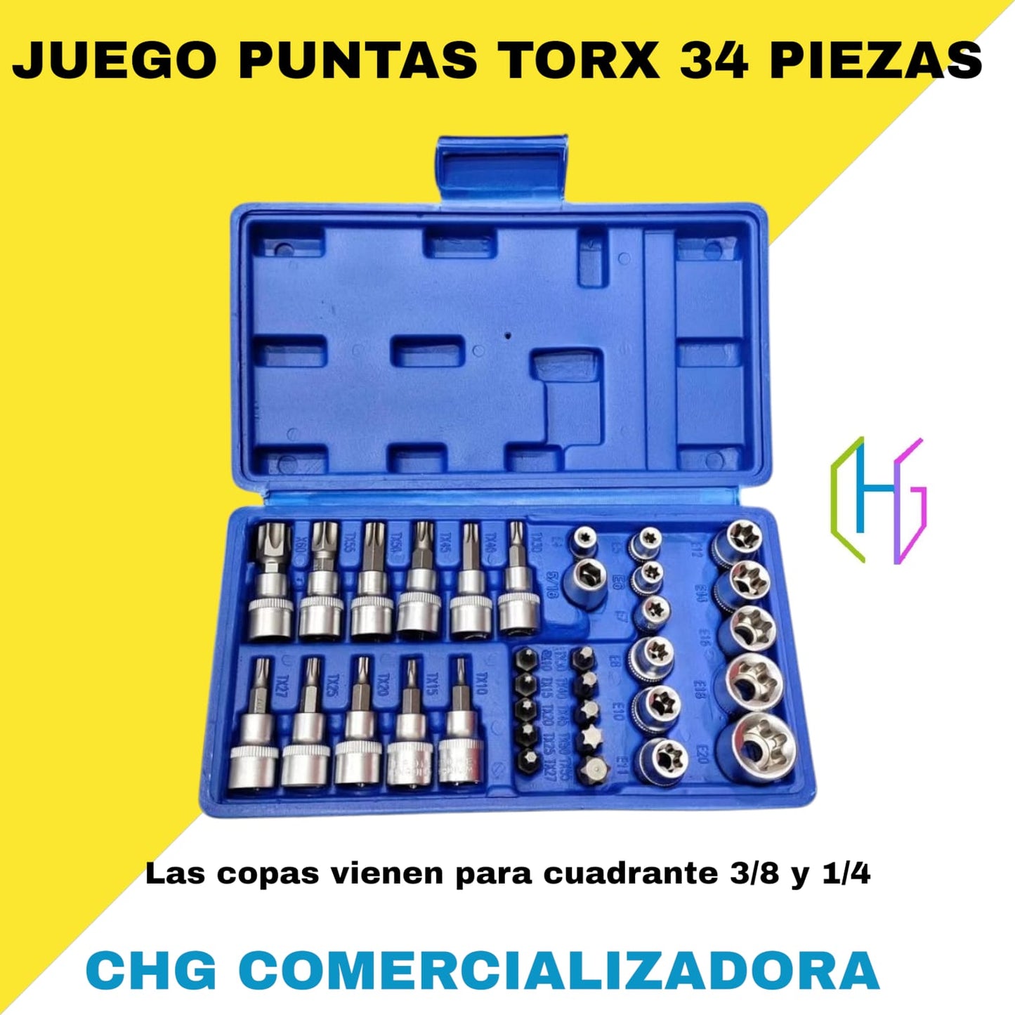 Copas Y Puntas Torx 30 Piezas Trabajo Profesional - Brickell