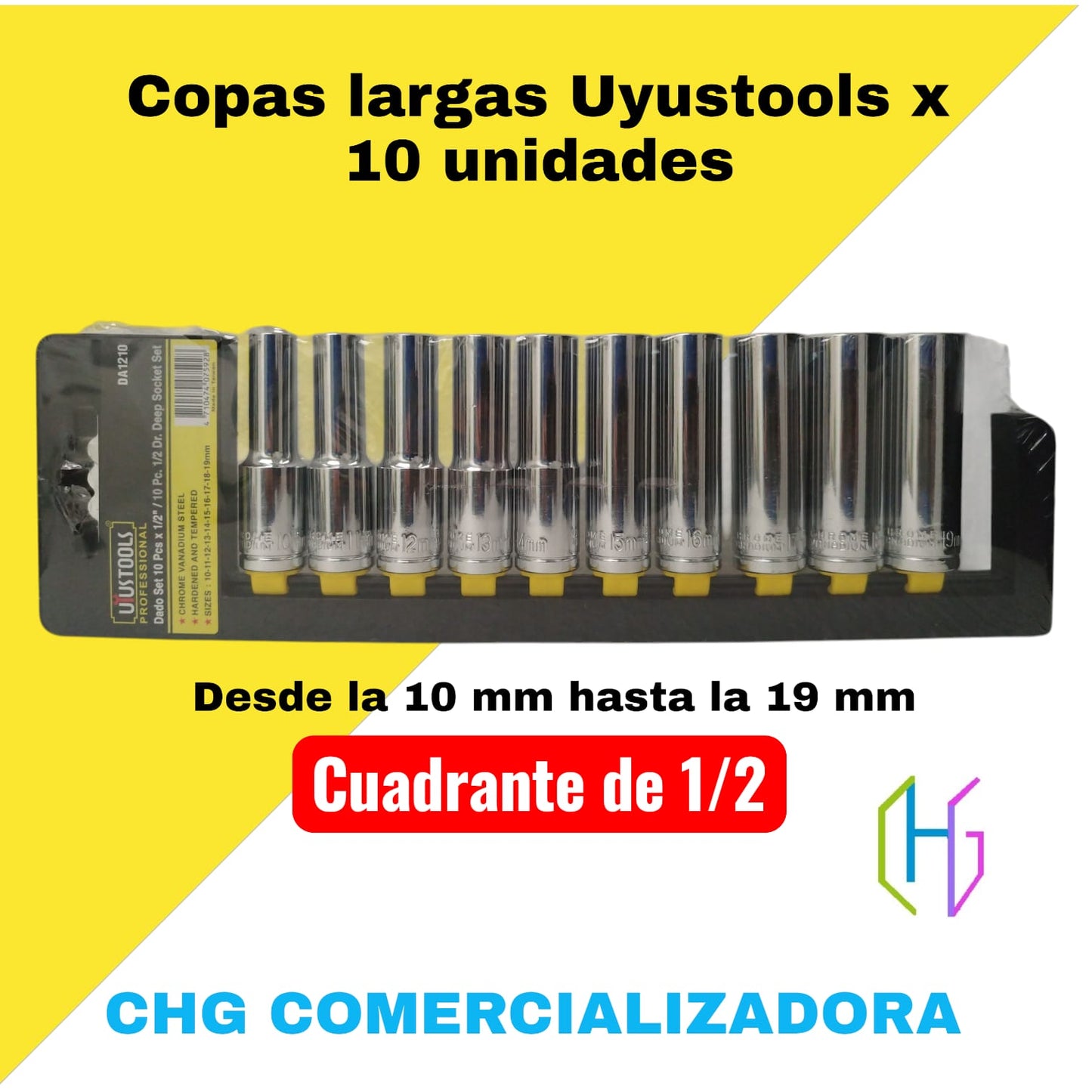 Copas Largas Cuadrante 1/2 X 10 PIEZAS - Uyustools