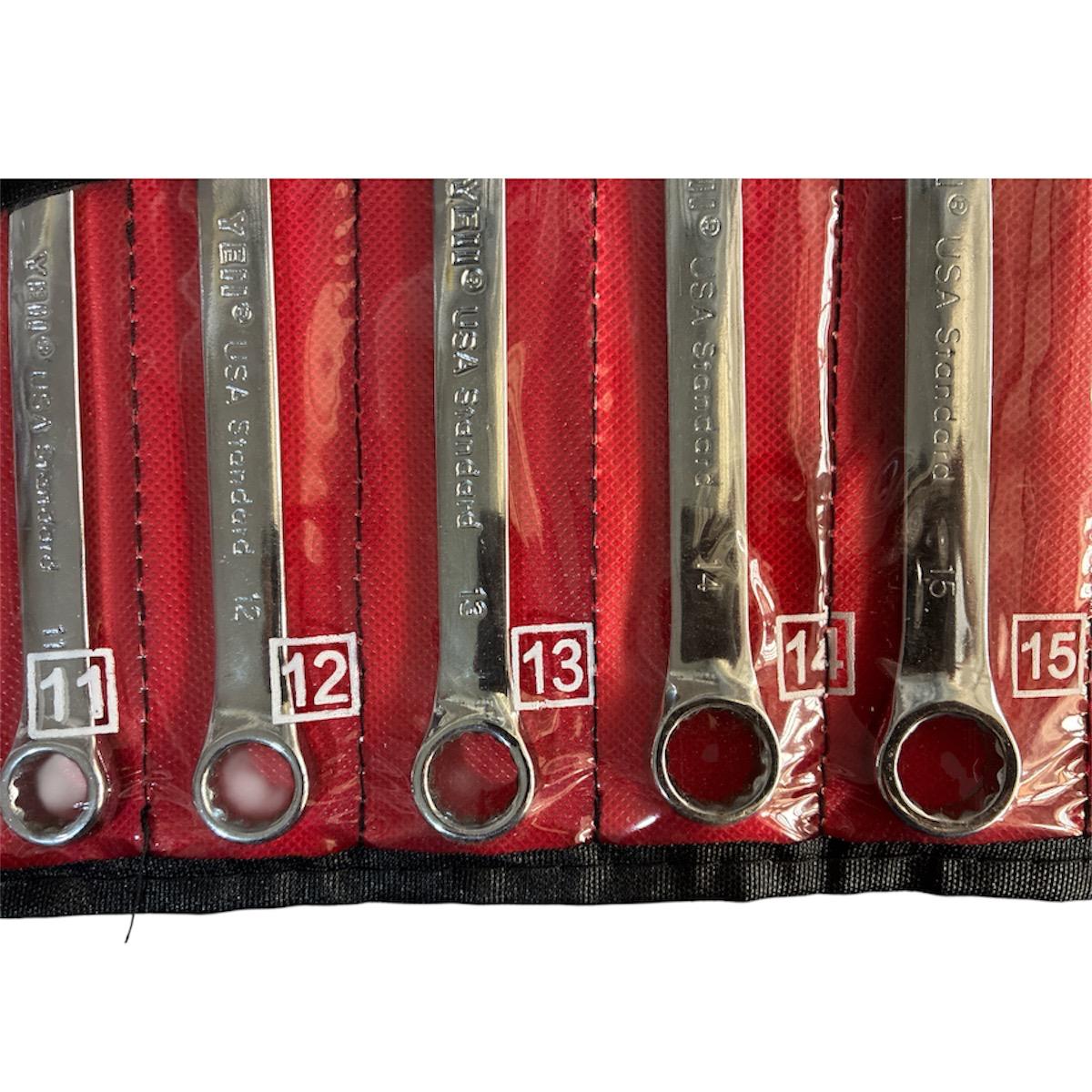 llaves milimetricas x 11 piezas (8, 9, 10, 11, 12, 13, 14, 15, 16, 17 y 19 mm)