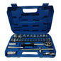 Caja 32 piezas Rachet de 1/2 con copas y accesorios