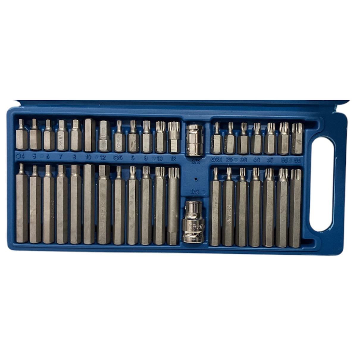 Puntas para Destornillador Torx, Allen y Triple Square o 12 puntas x 40 Piezas