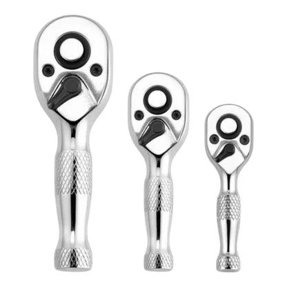 Rachet Corto o Enano x 3 Tamaños 1/2" 3/8" y 1/4"