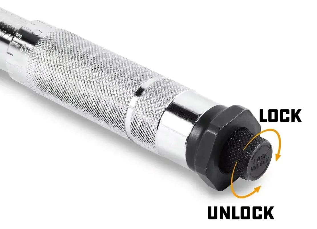 Torquímetro de 1/2 (28 a 210 Newton Metros) con accesorios