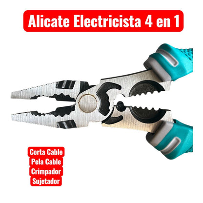 Alicate Multifuncional 4 en 1 para electricista 8"