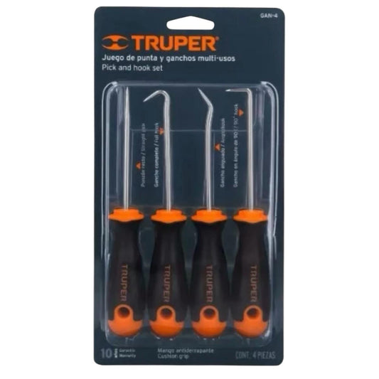 Juego ganchos o ganzúas x 4 piezas - Truper