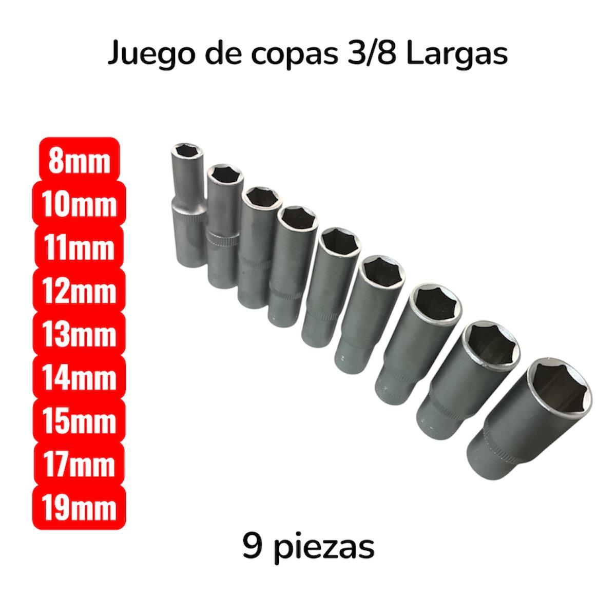 Copas Largas Cuadrante 3/8 X 9 PIEZAS