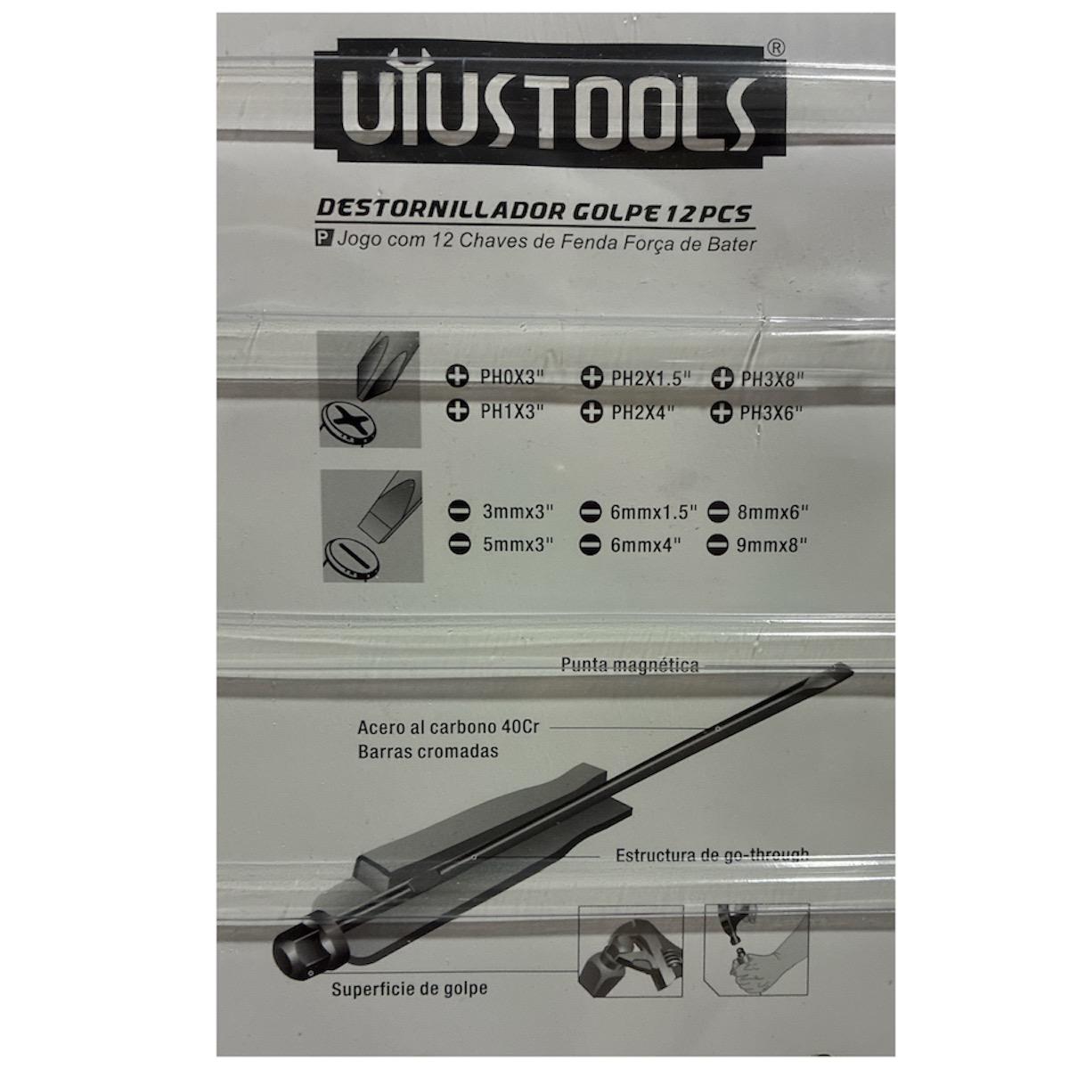 Destornilladores de Golpe x 12 unidades - Uyustools