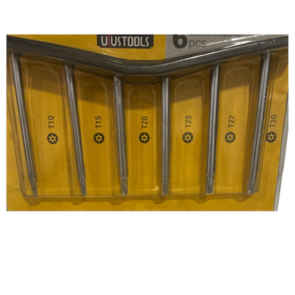 Destornilladores de Puntas Torx x 6 Unidades T10 T15 T20 T25 T27 y T30