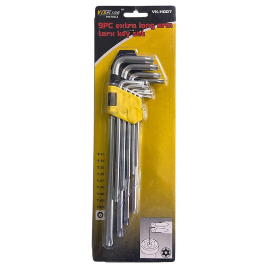 Llaves Torx Largas x 9 Piezas