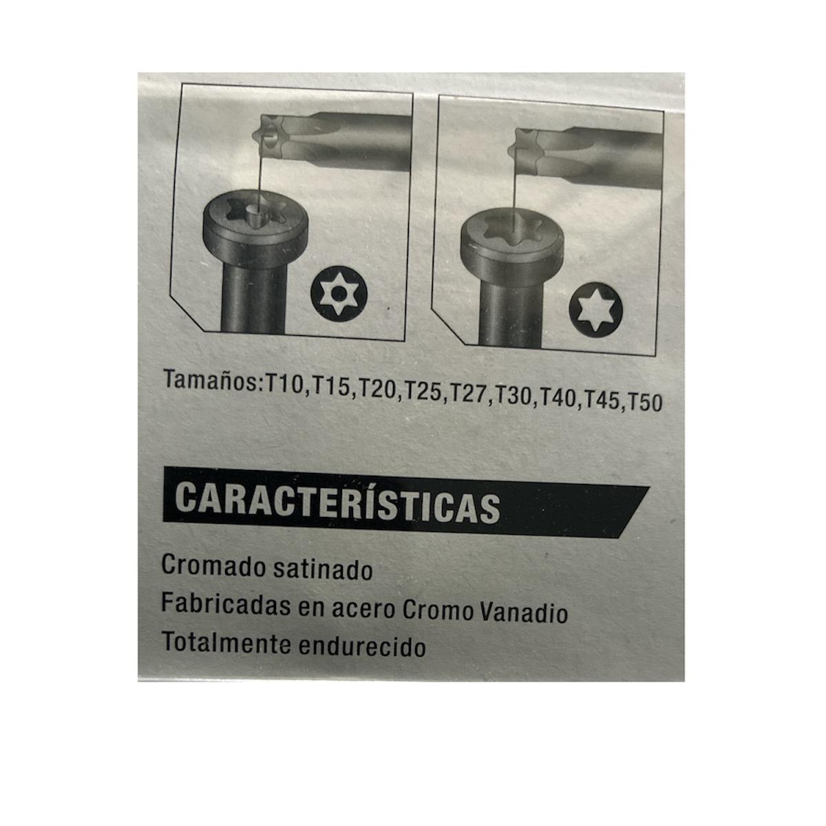Llaves Torx Largas Uyustools x 9 piezas