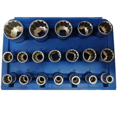 Copas Estriadas cuadrante de 1/2 x 19 Piezas