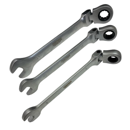 Llaves Rachet Cabezal Flexible X 7 Piezas + Estuche en lona