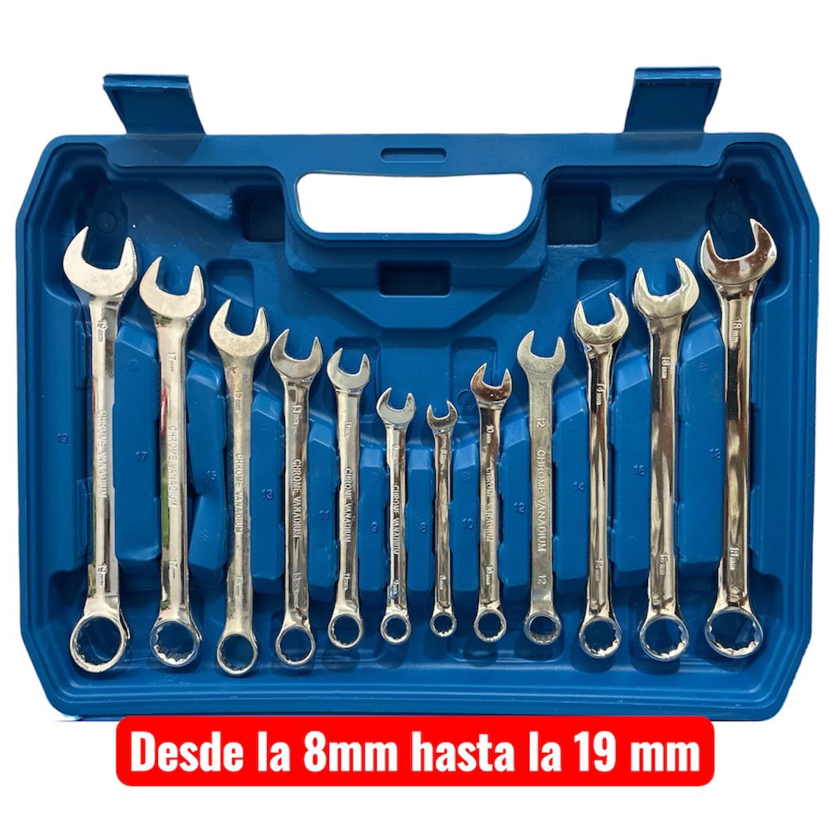 Caja 37 Piezas Rachet de 1/2 con copas y 12 llaves mixtas