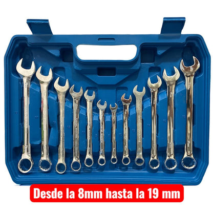 Caja 37 Piezas Rachet de 1/2 con copas y 12 llaves mixtas